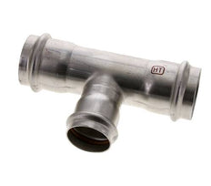 Tee Press Fitting - 35mm Hembra y 42mm - Acero inoxidable