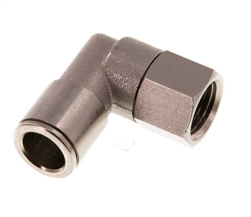 Codo de 90 grados 10mm x G1/4'' con rosca hembra Latón NBR Giratorio