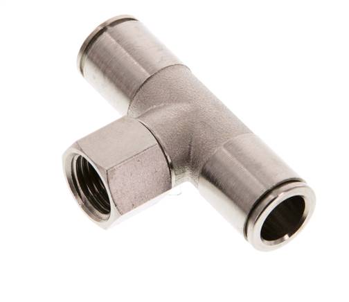 Racor en T de 10mm x G1/4'' con rosca hembra Latón NBR Giratorio
