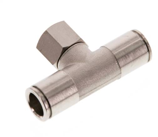 Racor en T de 10mm x G1/4'' con rosca hembra Latón NBR Giratorio