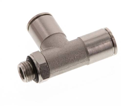 Racor en T en ángulo recto de 8mm x G1/8'' con rosca macho Latón NBR Giratorio