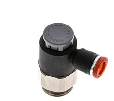 Válvula de control de flujo Codo de medición 8 mm - G1/2'' Latón/PA 66 Tuerca de seguridad
