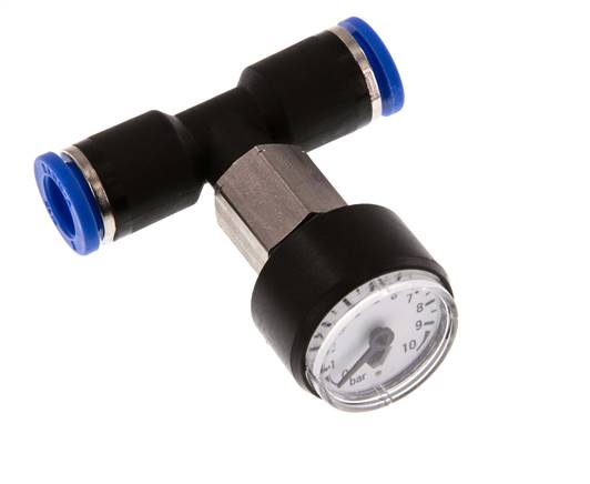 Manómetro 8mm Unión Recta 0-10 bar (0-145psi)