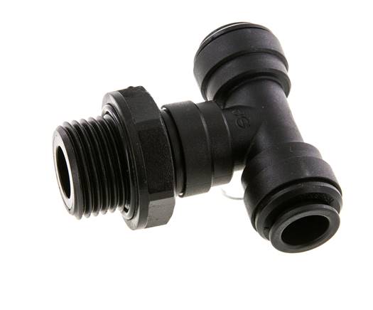 Racor en T de 10mm x G1/2'' con rosca macho Latón NBR Giratorio