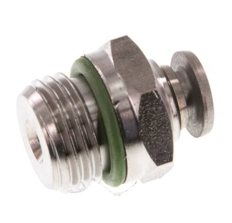 Racor de 4mm x G1/4'' con rosca macho Acero inoxidable FKM