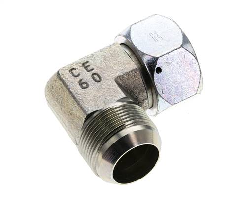 Conector Angulado JIC 90Grados UN 1-5/8''-12 Macho X Hembra Acero 140Bar (1967.0Psi)