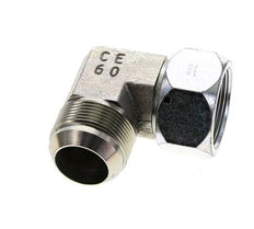 Conector Angulado JIC 90Grados UN 1-5/8''-12 Macho X Hembra Acero 140Bar (1967.0Psi)