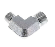 Racor reductor acodado 90deg G3/8'' x G1/2'' Acero alta presión 60° Cono 325bar (4566.25psi) Hidráulico