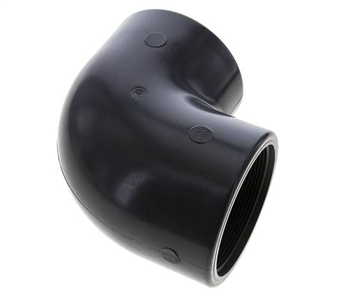 Racor acodado 90deg Rp3'' Hembra PVC-U 16bar (224.8psi) EN 1452-3