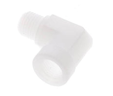 Racor acodado 90deg G1/4'' Macho x Hembra Polipropileno (pp) 10bar (140.5psi) FDA
