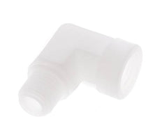Racor acodado 90deg G1/4'' Macho x Hembra Polipropileno (pp) 10bar (140.5psi) FDA