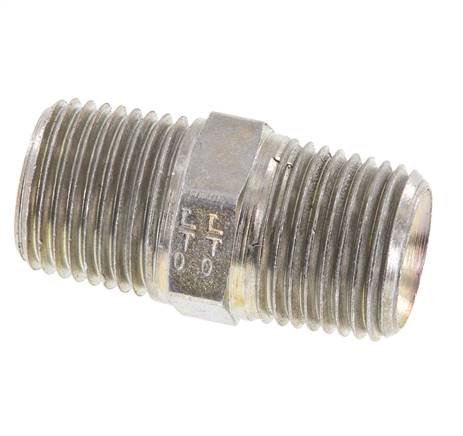 1/2'' NPT Zincado Acero Espiga Doble 210 Bar - Hidráulico
