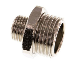 G 1/2'' x G 1/4'' Espiga doble de latón niquelado 16 barras [2 piezas]
