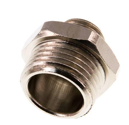 G 1/2'' x G 1/4'' Espiga doble de latón niquelado 16 barras [2 piezas]