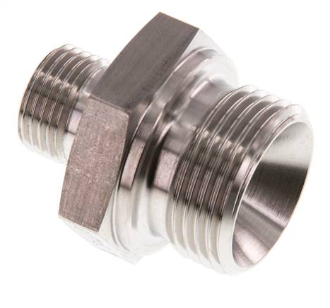 G 1'' x G 1/2'' Barra de acero inoxidable de doble espiga 345 - Hidráulica