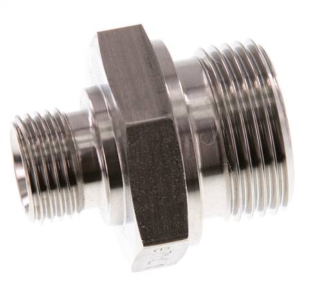 G 1'' x G 1/2'' Barra de acero inoxidable de doble espiga 345 - Hidráulica