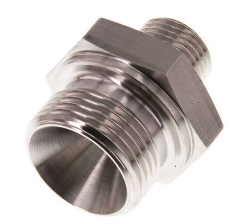G 1'' x G 1/2'' Barra de acero inoxidable de doble espiga 345 - Hidráulica