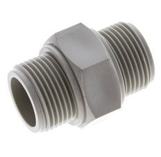 Espiga doble G1'' Polipropileno (pp) 10bar (140.5psi) FDA 43mm Hex.