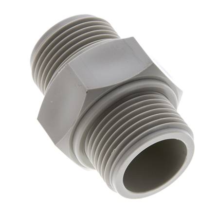 Espiga doble G1'' Polipropileno (pp) 10bar (140.5psi) FDA 43mm Hex.