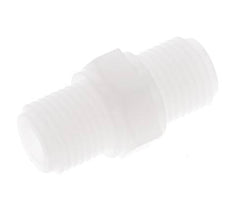 Espiga doble G1/4'' PVDF 10bar (140,5psi) FDA 17mm Hex.