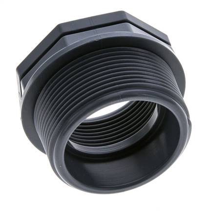 Anillo Reductor G1 1/2'' Hembra x G2'' Macho Polipropileno (pp) 10bar (140.5psi) FDA 65mm Hex.