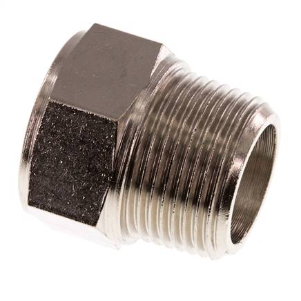 Extensión roscada 3/4'' R Macho x Rp Hembra Latón niquelado 16bar (224,8psi)