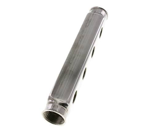 2xG 1'' x 8xG 1/2'' Bloque distribuidor de acero inoxidable de doble cara 10 Bar