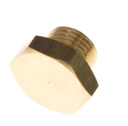 G 1/8'' Tapón de cierre de latón con barra exterior hexagonal 16 [10 piezas]