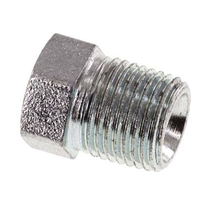Tapón de cierre de acero galvanizado de 1/8'' NPT macho con barra exterior hexagonal 345 [2 piezas]