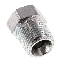 Tapón de cierre de acero galvanizado de 1/8'' NPT macho con barra exterior hexagonal 345 [2 piezas]