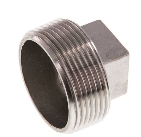 Tapón R1 1/2'' Acero inoxidable con cuadrado exterior 16bar (224.8psi)