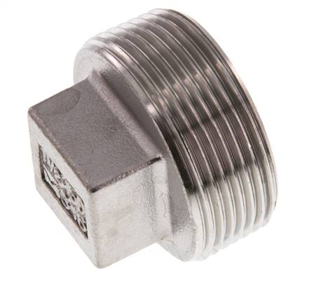 Tapón R1 1/2'' Acero inoxidable con cuadrado exterior 16bar (224.8psi)
