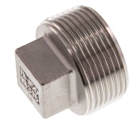 Tapón R1 1/4'' Acero inoxidable con cuadrado exterior 16bar (224.8psi)