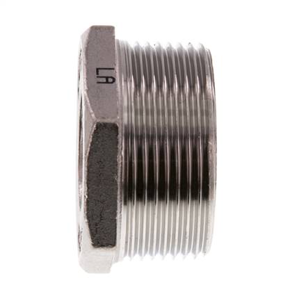 R 1 1/2'' x Rp 1/4'' M/F Anillo reductor de acero inoxidable 16 Bar