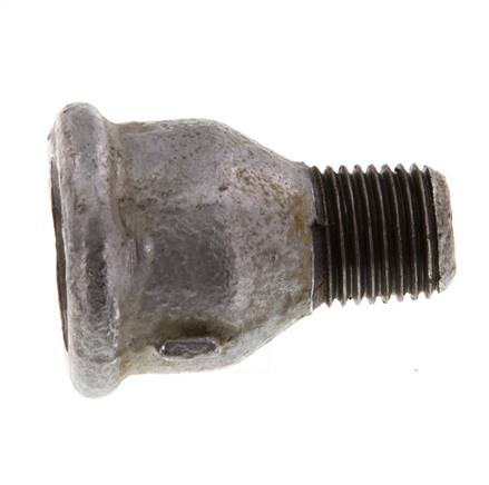 R 1/4'' x Rp 3/8'' M/F Adaptador Reductor de hierro fundido zincado 25 Bar [2 Piezas]