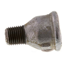 R 1/4'' x Rp 3/8'' M/F Adaptador Reductor de hierro fundido zincado 25 Bar [2 Piezas]