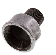 R 1'' x Rp 1 1/2'' M/F Adaptador Reductor de hierro fundido galvanizado 25 Bar