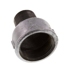 R 1'' x Rp 1 1/2'' M/F Adaptador Reductor de hierro fundido galvanizado 25 Bar