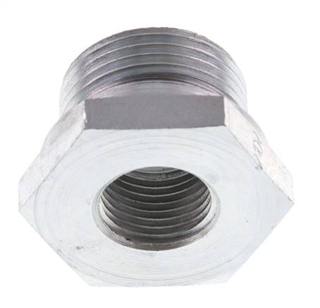 G 1'' x G 1/2'' M/F Adaptador Reductor de Acero Cincado 400 Bar - Hidráulico