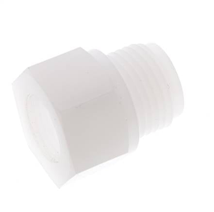 Anillo reductor G3/8'' Hembra x G1/2'' Macho PVDF 10bar (140.5psi) FDA 27mm Hex.