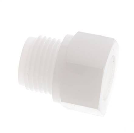 Anillo reductor G3/8'' Hembra x G1/2'' Macho PVDF 10bar (140.5psi) FDA 27mm Hex.