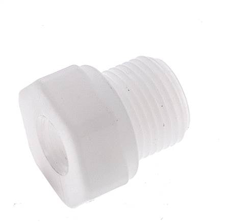 Anillo reductor G1/8'' hembra x G3/8'' Macho Polipropileno (pp) 10bar (140,5psi) FDA 22mm Hex.