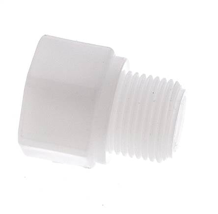 Anillo reductor G1/4'' hembra x G3/8'' Macho Polipropileno (pp) 10bar (140,5psi) FDA 22mm Hex.