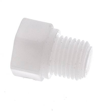 Anillo reductor G1/8'' hembra x G1/4'' Macho Polipropileno (pp) 10bar (140.5psi) FDA 17mm Hex.