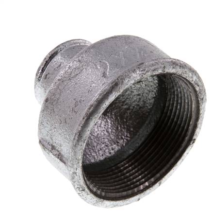 Rp 2'' x Rp 3/4'' Hierro fundido zincado Enchufe redondo 25 Bar