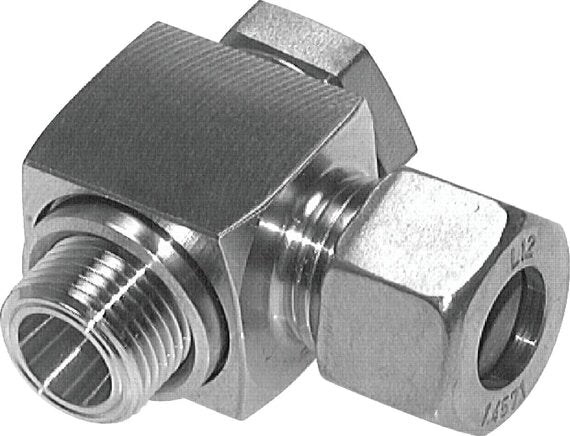 16S y M22x1,5 Accesorio de corte de unión giratoria de acero inoxidable con rosca macho 400 bar Giratorio ISO 8434-1