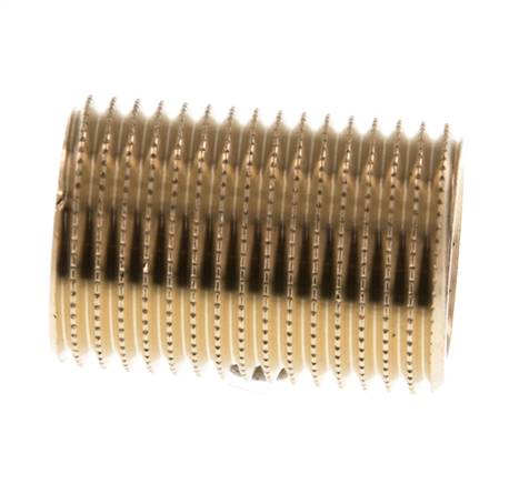 G 1/2'' Espiga doble de latón 16 Bar DIN 2982 - 30mm