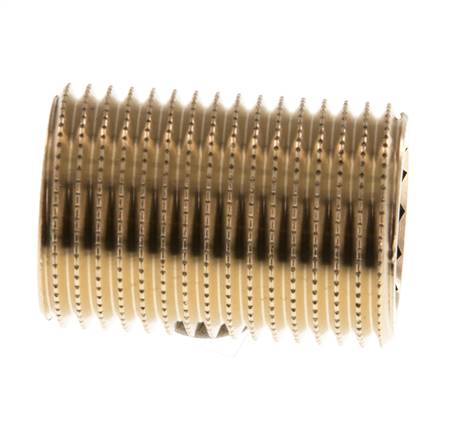 G 1/2'' Espiga doble de latón 16 Bar DIN 2982 - 30mm