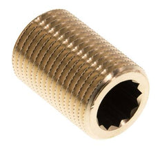 G 1/2'' Espiga doble de latón 16 Bar DIN 2982 - 30mm