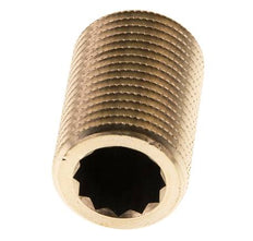G 1/2'' Espiga doble de latón 16 Bar DIN 2982 - 30mm